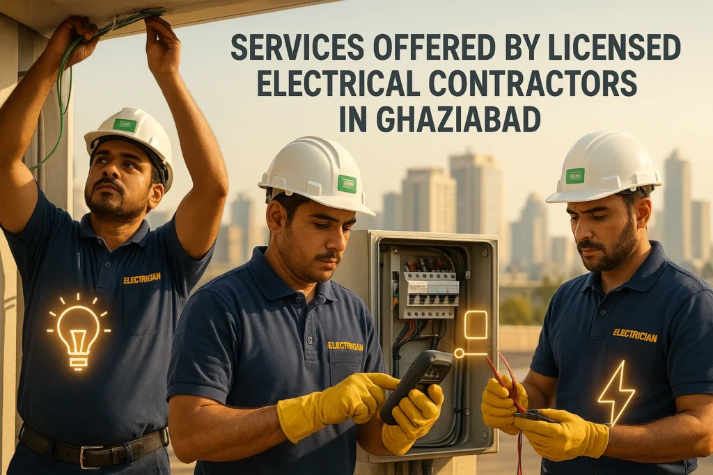 Services Offered by Licensed Electrical Contractors in Ghaziabad