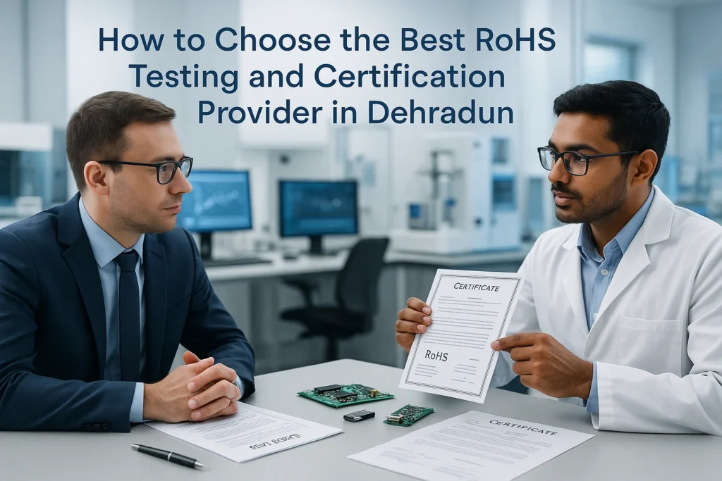 How to choose the best RoHS testing and certification provider in Dehradun